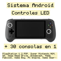 Consola anbernic rg556 color negro pantalla horizontal