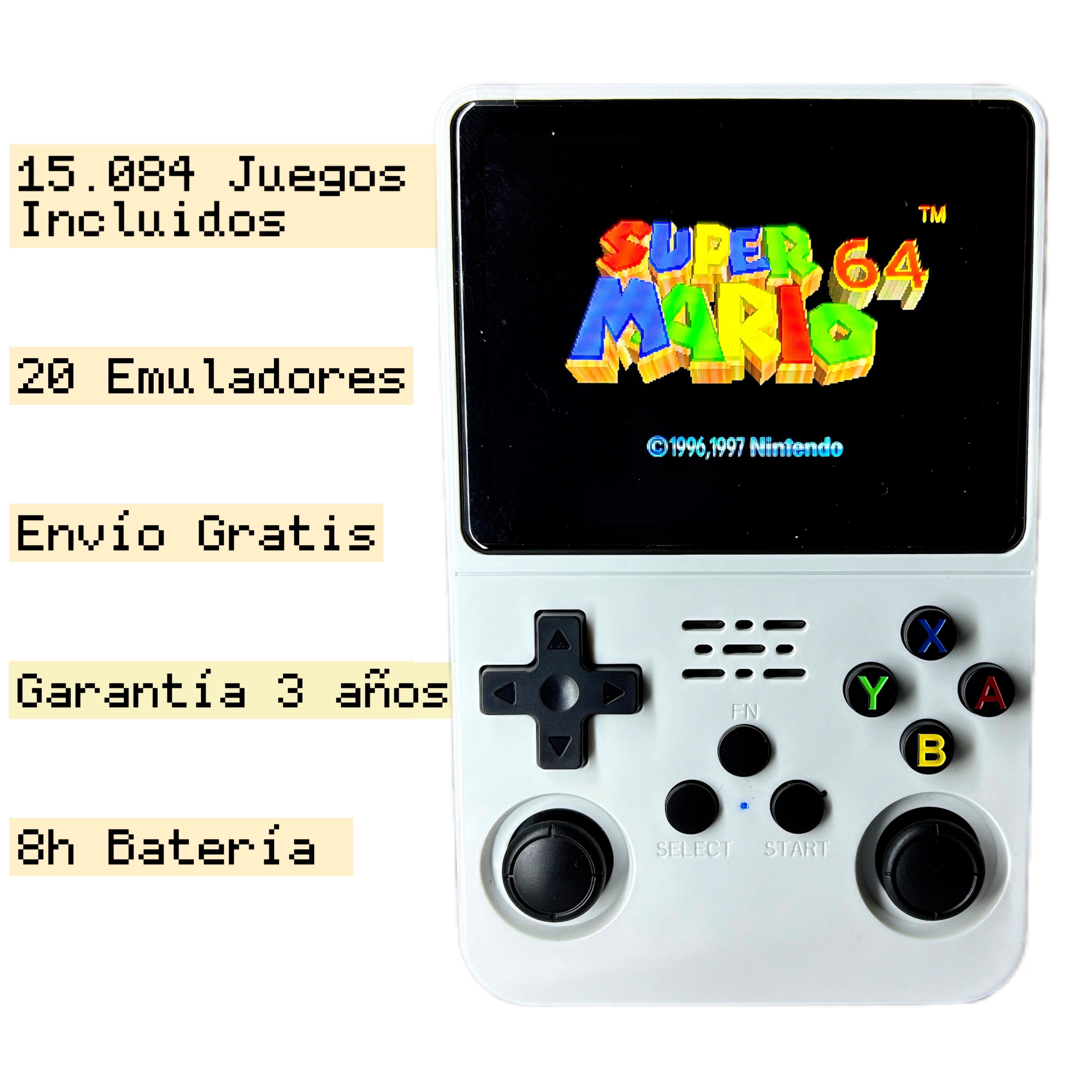 consola portatil r36s blanca
